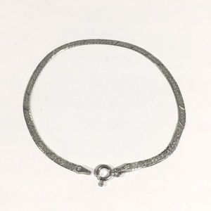 Sterling Silver Italian Made Herring Bone Bracelet
